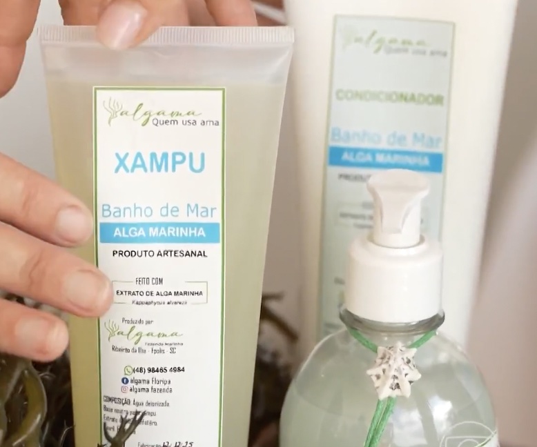 Xampu e condicionador Algama de banho de mar, com extrato de alga marinha